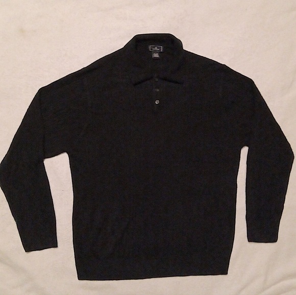 Dockers Black Collared Crew Neck Super Soft Knit Sweater Men's size XXL - Picture 6 of 11